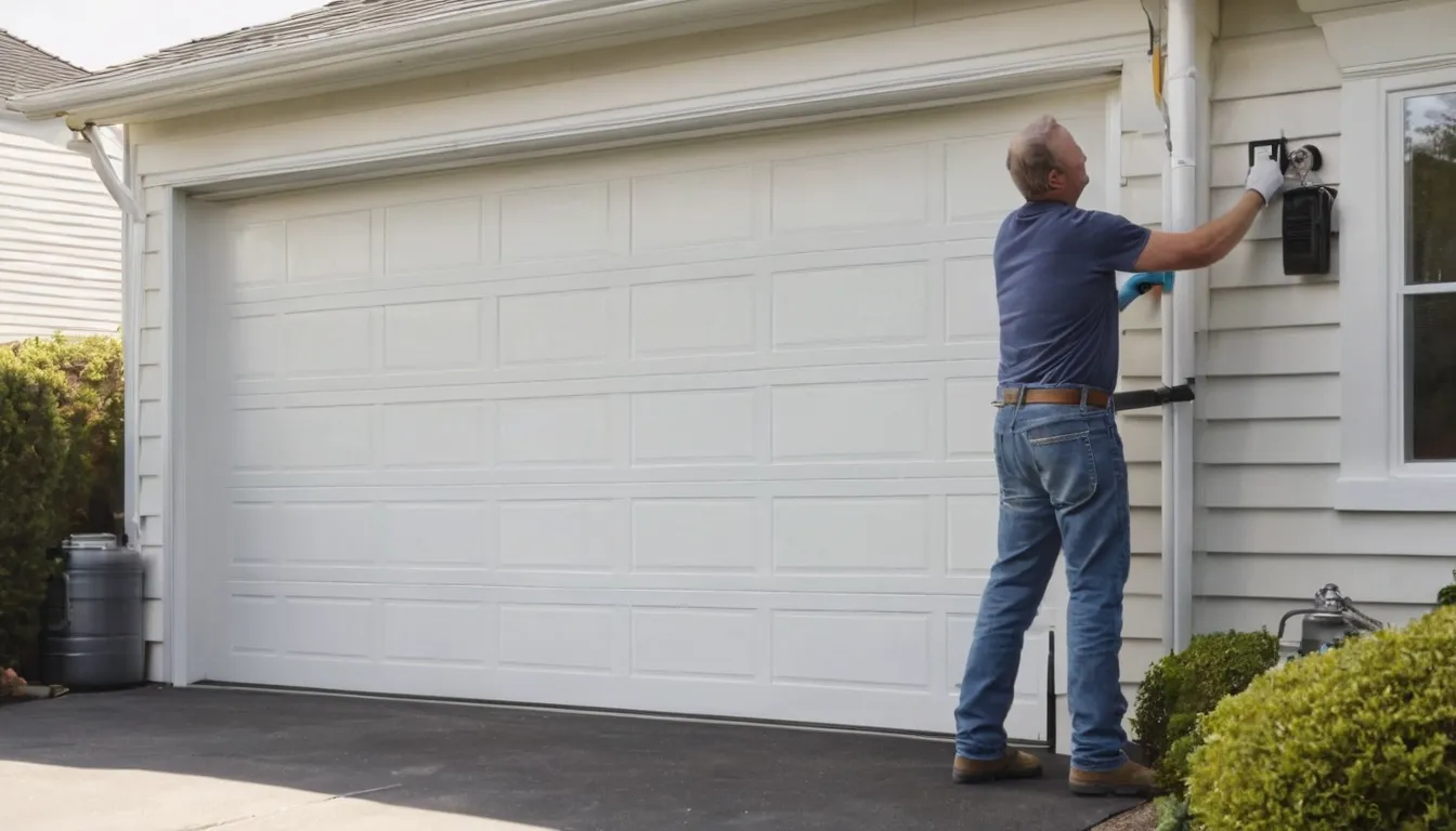 Local provider replacing a torsion spring on a residential garage door in Hudson